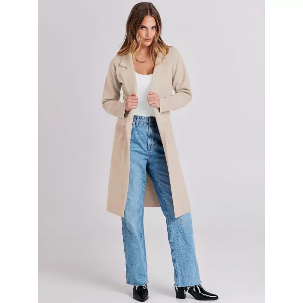 Caracilia Cardigan for Women Oversized Open Front Long Sleeve Sweater 2023 Fall Trendy Knit Blazer Jacket Outwear Coatigan