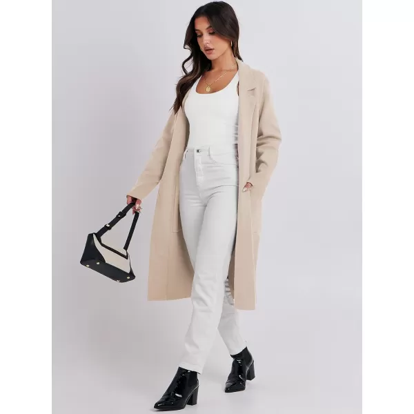 Caracilia Cardigan for Women Oversized Open Front Long Sleeve Sweater 2023 Fall Trendy Knit Blazer Jacket Outwear Coatigan
