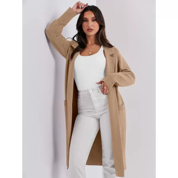 Caracilia Cardigan for Women Oversized Open Front Long Sleeve Sweater 2023 Fall Trendy Knit Blazer Jacket Outwear Coatigan