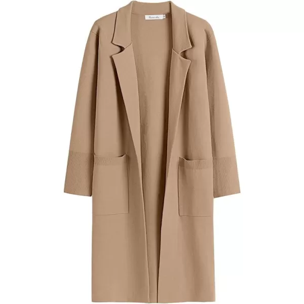 Caracilia Cardigan for Women Oversized Open Front Long Sleeve Sweater 2023 Fall Trendy Knit Blazer Jacket Outwear Coatigan