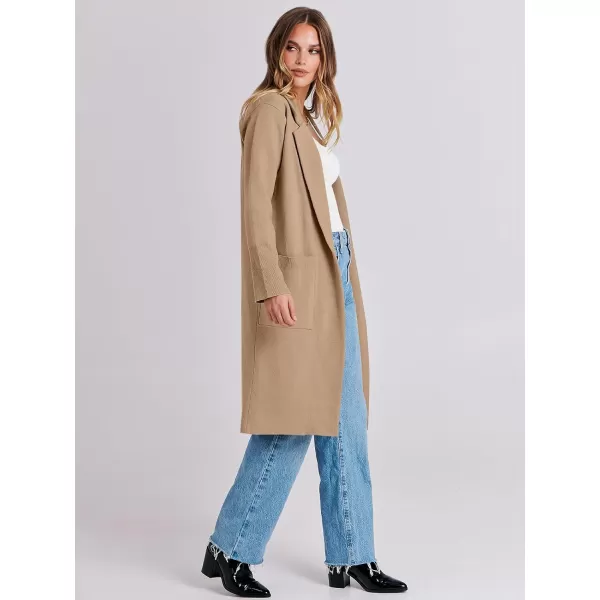 Caracilia Cardigan for Women Oversized Open Front Long Sleeve Sweater 2023 Fall Trendy Knit Blazer Jacket Outwear Coatigan