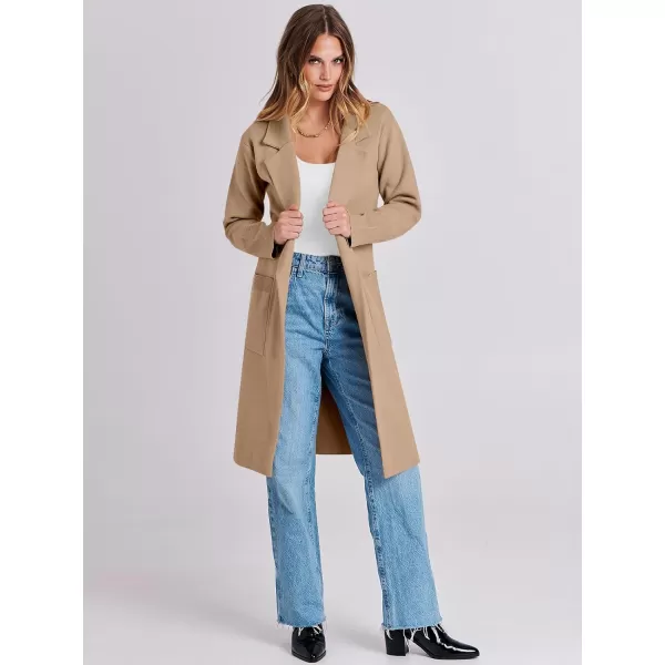 Caracilia Cardigan for Women Oversized Open Front Long Sleeve Sweater 2023 Fall Trendy Knit Blazer Jacket Outwear Coatigan