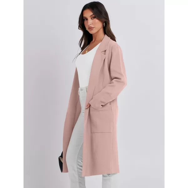 Caracilia Cardigan for Women Oversized Open Front Long Sleeve Sweater 2023 Fall Trendy Knit Blazer Jacket Outwear Coatigan