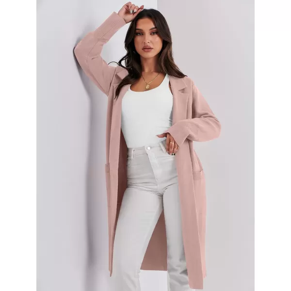 Caracilia Cardigan for Women Oversized Open Front Long Sleeve Sweater 2023 Fall Trendy Knit Blazer Jacket Outwear Coatigan