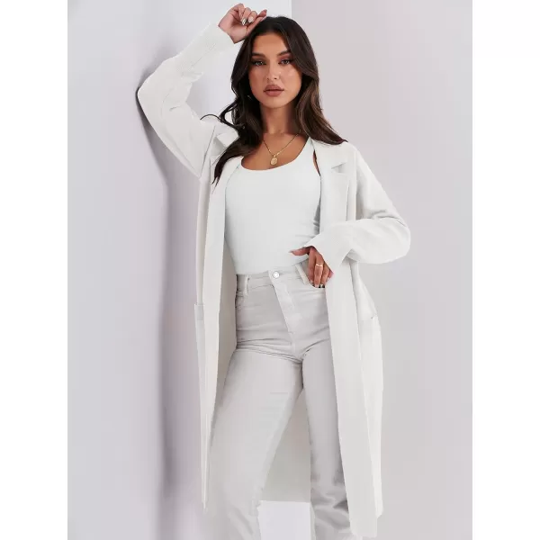 Caracilia Cardigan for Women Oversized Open Front Long Sleeve Sweater 2023 Fall Trendy Knit Blazer Jacket Outwear Coatigan