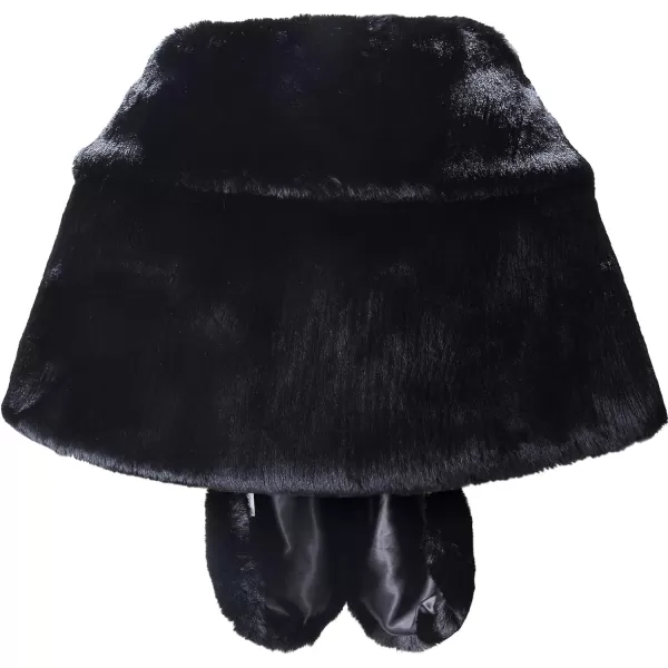 Caracilia Faux Fur Shawl Wrap Stole Shrug Winter Bridal Wedding Cover Up