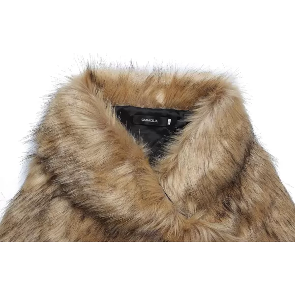 Caracilia Faux Fur Shawl Wrap Stole Shrug Winter Bridal Wedding Cover Up