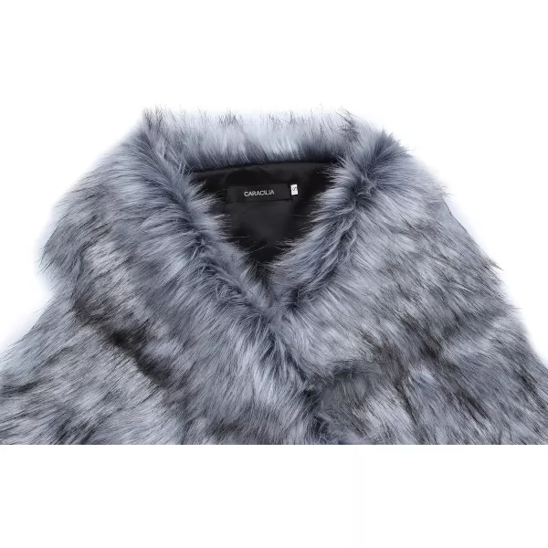Caracilia Faux Fur Shawl Wrap Stole Shrug Winter Bridal Wedding Cover Up
