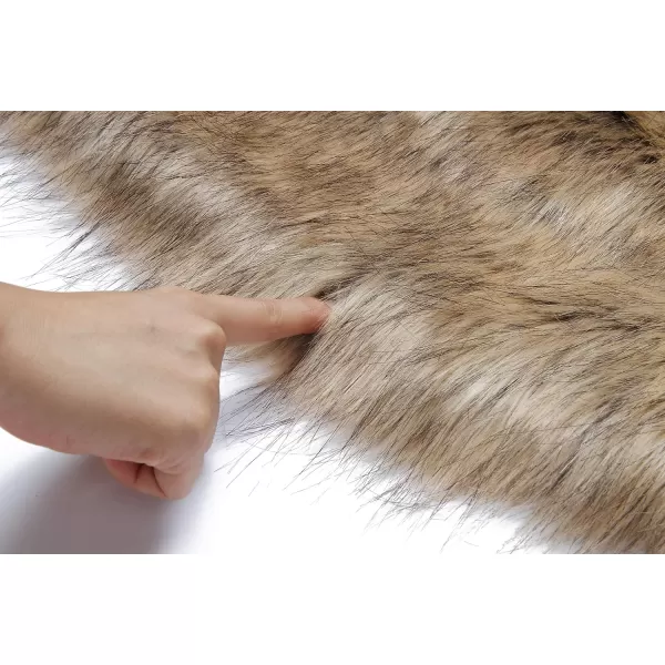 Caracilia Faux Fur Shawl Wrap Stole Shrug Winter Bridal Wedding Cover Up