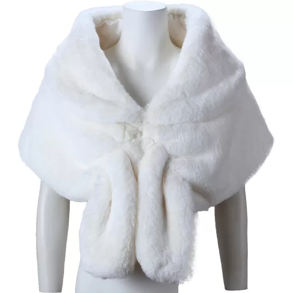 Caracilia Faux Fur Shawl Wrap Stole Shrug Winter Bridal Wedding Cover Up