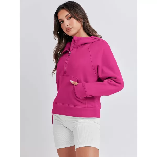 Caracilia Half Zip Sweatshirts Cropped Hoodies Fleece Quarter Zip Up Pullover Top Sweater Fall Outfits 2023 Winter Clothes
