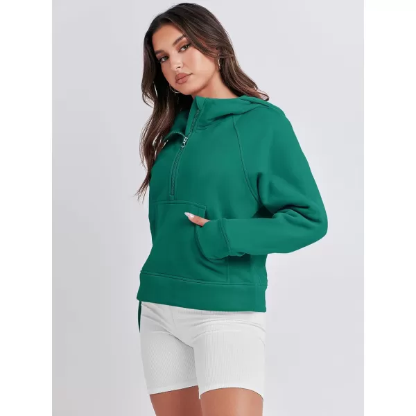 Caracilia Half Zip Sweatshirts Cropped Hoodies Fleece Quarter Zip Up Pullover Top Sweater Fall Outfits 2023 Winter Clothes
