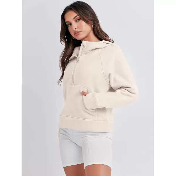 Caracilia Half Zip Sweatshirts Cropped Hoodies Fleece Quarter Zip Up Pullover Top Sweater Fall Outfits 2023 Winter Clothes