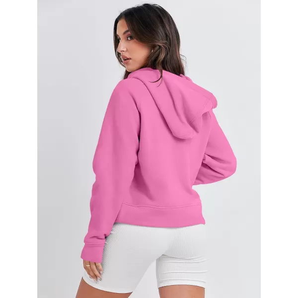 Caracilia Half Zip Sweatshirts Cropped Hoodies Fleece Quarter Zip Up Pullover Top Sweater Fall Outfits 2023 Winter Clothes