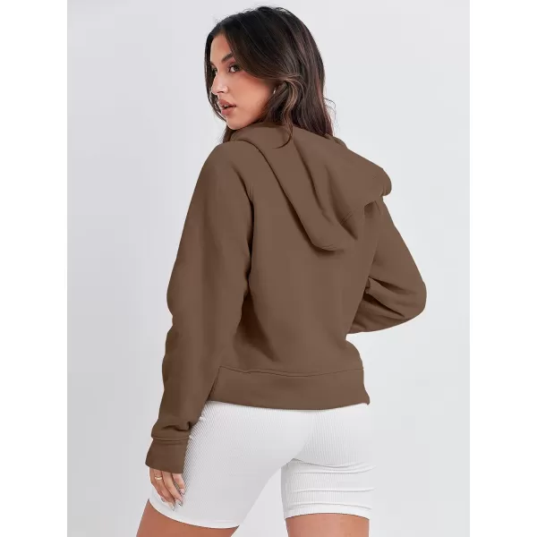 Caracilia Half Zip Sweatshirts Cropped Hoodies Fleece Quarter Zip Up Pullover Top Sweater Fall Outfits 2023 Winter Clothes
