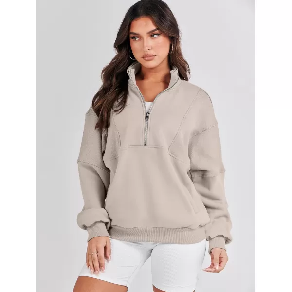 Caracilia Half Zip Sweatshirts Cropped Hoodies Fleece Quarter Zip Up Pullover Top Sweater Fall Outfits 2023 Winter Clothes