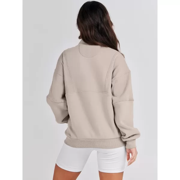 Caracilia Half Zip Sweatshirts Cropped Hoodies Fleece Quarter Zip Up Pullover Top Sweater Fall Outfits 2023 Winter Clothes