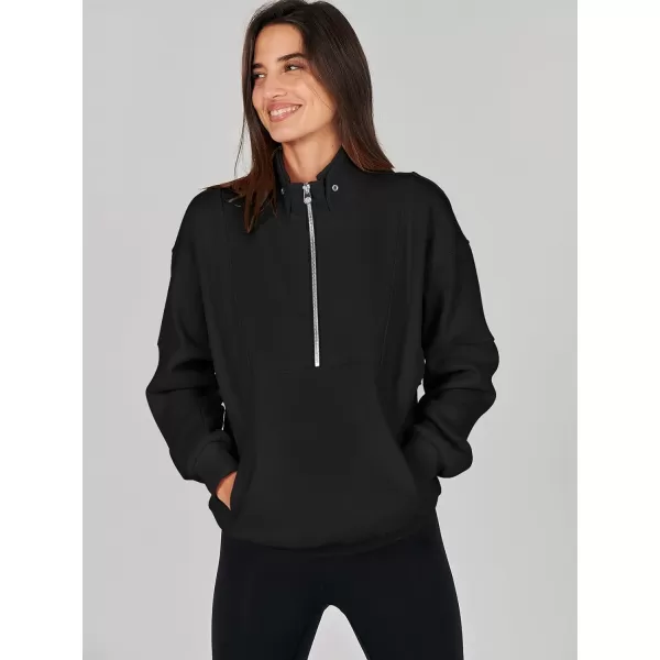 Caracilia Half Zip Sweatshirts Cropped Hoodies Fleece Quarter Zip Up Pullover Top Sweater Fall Outfits 2023 Winter Clothes