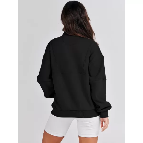 Caracilia Half Zip Sweatshirts Cropped Hoodies Fleece Quarter Zip Up Pullover Top Sweater Fall Outfits 2023 Winter Clothes