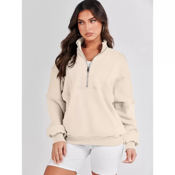 Caracilia Half Zip Sweatshirts Cropped Hoodies Fleece Quarter Zip Up Pullover Top Sweater Fall Outfits 2023 Winter Clothes
