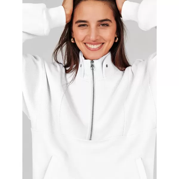 Caracilia Half Zip Sweatshirts Cropped Hoodies Fleece Quarter Zip Up Pullover Top Sweater Fall Outfits 2023 Winter Clothes