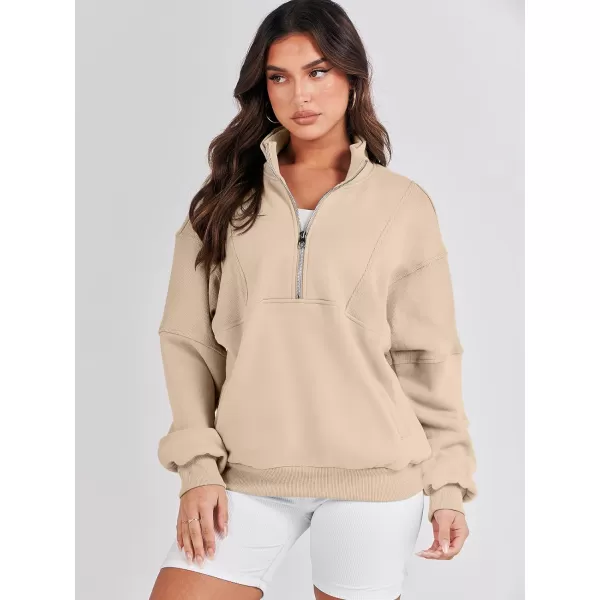 Caracilia Half Zip Sweatshirts Cropped Hoodies Fleece Quarter Zip Up Pullover Top Sweater Fall Outfits 2023 Winter Clothes