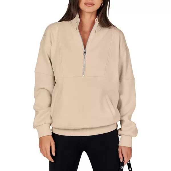 Caracilia Half Zip Sweatshirts Cropped Hoodies Fleece Quarter Zip Up Pullover Top Sweater Fall Outfits 2023 Winter Clothes