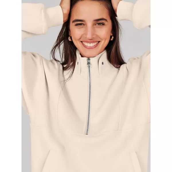 Caracilia Half Zip Sweatshirts Cropped Hoodies Fleece Quarter Zip Up Pullover Top Sweater Fall Outfits 2023 Winter Clothes