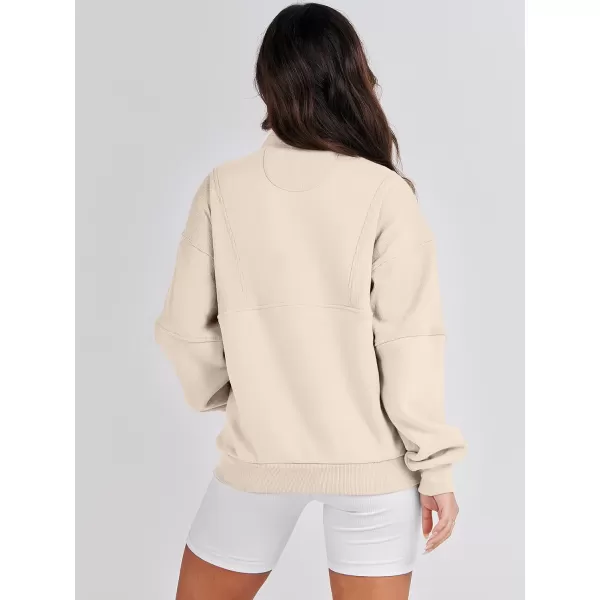 Caracilia Half Zip Sweatshirts Cropped Hoodies Fleece Quarter Zip Up Pullover Top Sweater Fall Outfits 2023 Winter Clothes