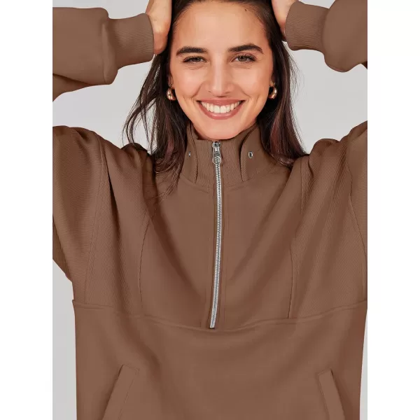 Caracilia Half Zip Sweatshirts Cropped Hoodies Fleece Quarter Zip Up Pullover Top Sweater Fall Outfits 2023 Winter Clothes