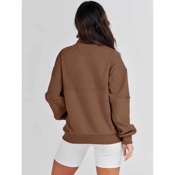 Caracilia Half Zip Sweatshirts Cropped Hoodies Fleece Quarter Zip Up Pullover Top Sweater Fall Outfits 2023 Winter Clothes