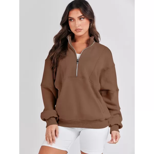 Caracilia Half Zip Sweatshirts Cropped Hoodies Fleece Quarter Zip Up Pullover Top Sweater Fall Outfits 2023 Winter Clothes