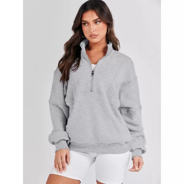 Caracilia Half Zip Sweatshirts Cropped Hoodies Fleece Quarter Zip Up Pullover Top Sweater Fall Outfits 2023 Winter Clothes