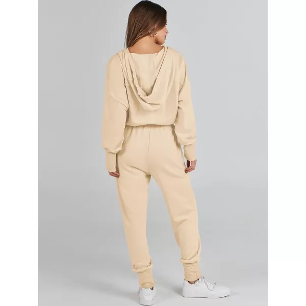 Caracilia Jumpsuits for Women Dressy Casual Rompers Onesies Trendy Outfits Long Sleeve Comfy Baggy Clothes