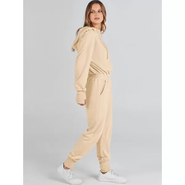 Caracilia Jumpsuits for Women Dressy Casual Rompers Onesies Trendy Outfits Long Sleeve Comfy Baggy Clothes