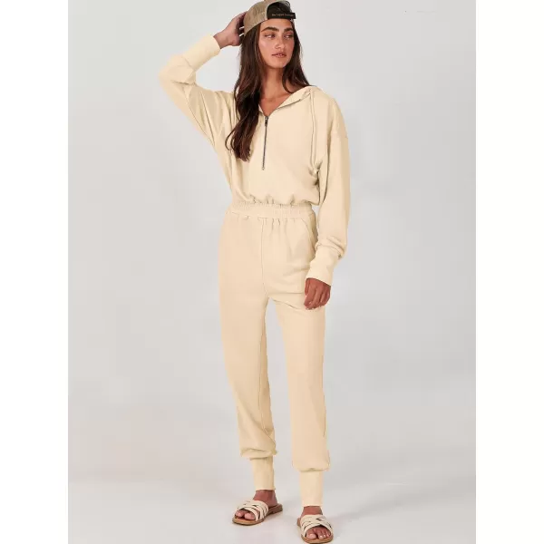 Caracilia Jumpsuits for Women Dressy Casual Rompers Onesies Trendy Outfits Long Sleeve Comfy Baggy Clothes