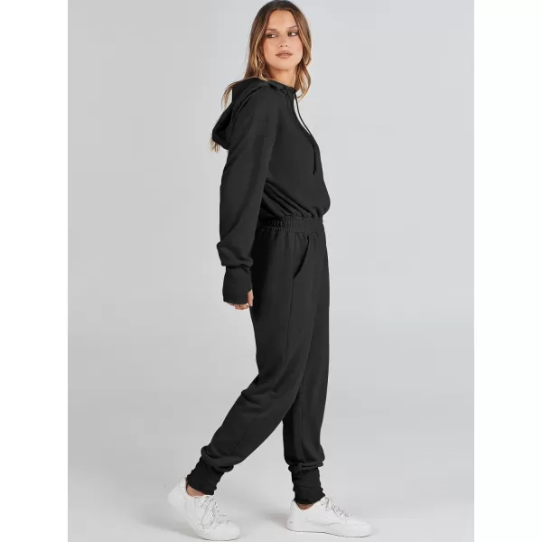 Caracilia Jumpsuits for Women Dressy Casual Rompers Onesies Trendy Outfits Long Sleeve Comfy Baggy Clothes