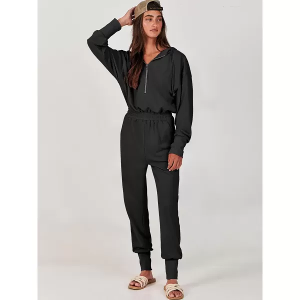 Caracilia Jumpsuits for Women Dressy Casual Rompers Onesies Trendy Outfits Long Sleeve Comfy Baggy Clothes