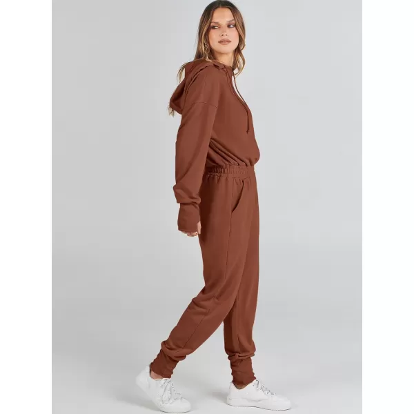 Caracilia Jumpsuits for Women Dressy Casual Rompers Onesies Trendy Outfits Long Sleeve Comfy Baggy Clothes