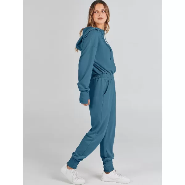 Caracilia Jumpsuits for Women Dressy Casual Rompers Onesies Trendy Outfits Long Sleeve Comfy Baggy Clothes