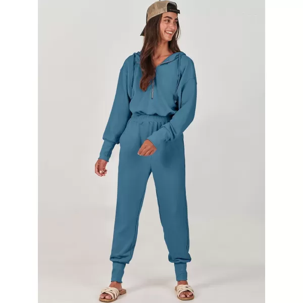 Caracilia Jumpsuits for Women Dressy Casual Rompers Onesies Trendy Outfits Long Sleeve Comfy Baggy Clothes