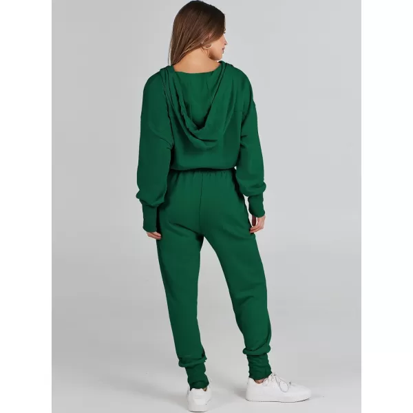 Caracilia Jumpsuits for Women Dressy Casual Rompers Onesies Trendy Outfits Long Sleeve Comfy Baggy Clothes