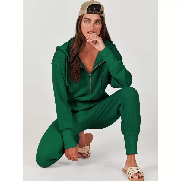 Caracilia Jumpsuits for Women Dressy Casual Rompers Onesies Trendy Outfits Long Sleeve Comfy Baggy Clothes