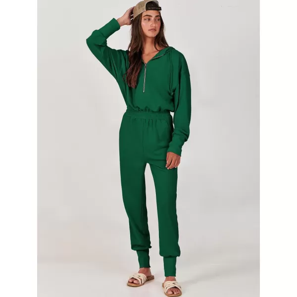 Caracilia Jumpsuits for Women Dressy Casual Rompers Onesies Trendy Outfits Long Sleeve Comfy Baggy Clothes