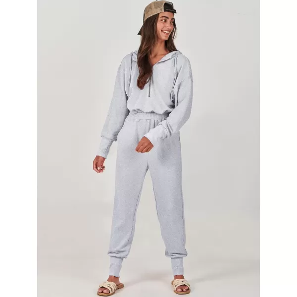 Caracilia Jumpsuits for Women Dressy Casual Rompers Onesies Trendy Outfits Long Sleeve Comfy Baggy Clothes