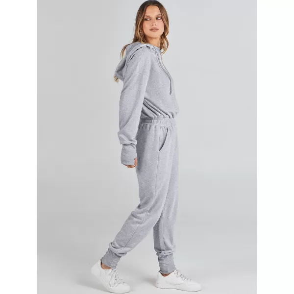 Caracilia Jumpsuits for Women Dressy Casual Rompers Onesies Trendy Outfits Long Sleeve Comfy Baggy Clothes