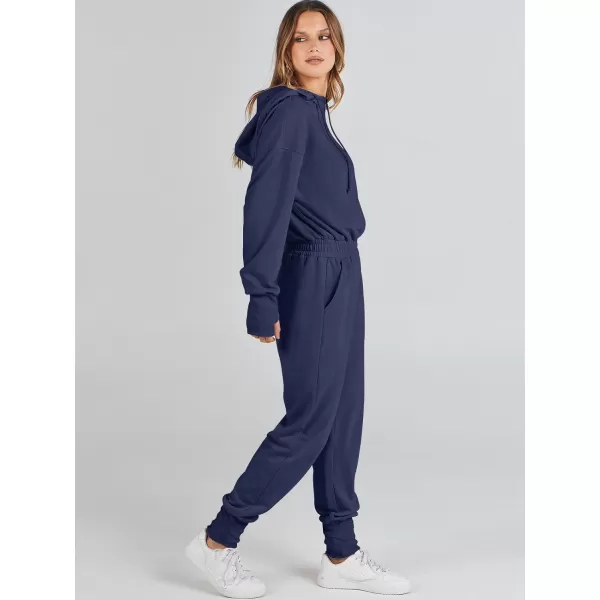 Caracilia Jumpsuits for Women Dressy Casual Rompers Onesies Trendy Outfits Long Sleeve Comfy Baggy Clothes