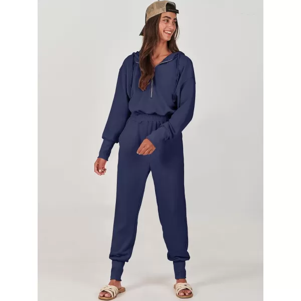 Caracilia Jumpsuits for Women Dressy Casual Rompers Onesies Trendy Outfits Long Sleeve Comfy Baggy Clothes