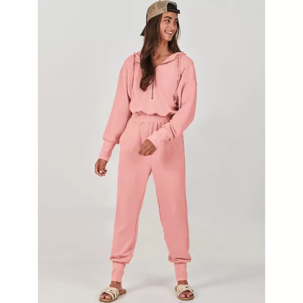 Caracilia Jumpsuits for Women Dressy Casual Rompers Onesies Trendy Outfits Long Sleeve Comfy Baggy Clothes
