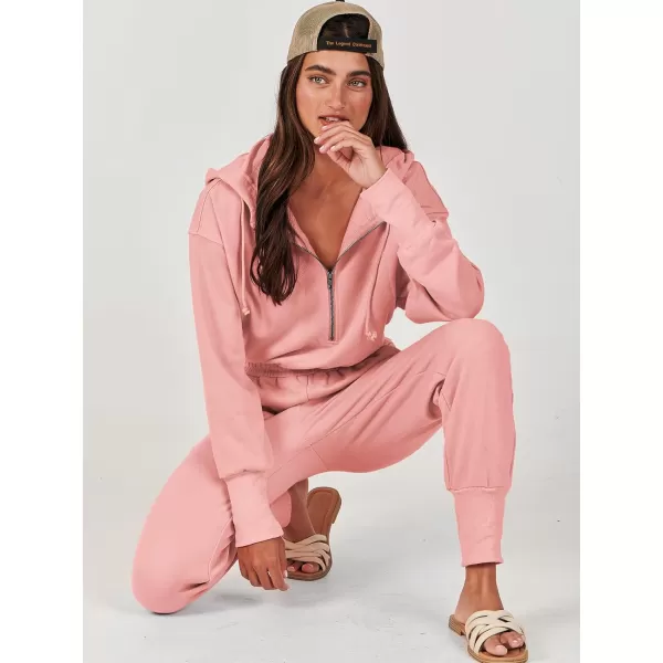 Caracilia Jumpsuits for Women Dressy Casual Rompers Onesies Trendy Outfits Long Sleeve Comfy Baggy Clothes